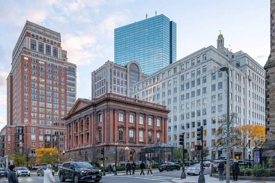 Office towers on a Back Bay street in Boston